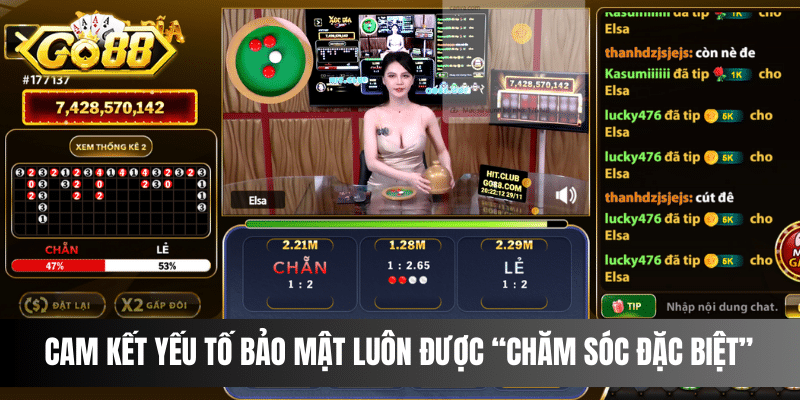 Cam kết yếu tố bảo mật luôn được “chăm sóc đặc biệt” tại Go88