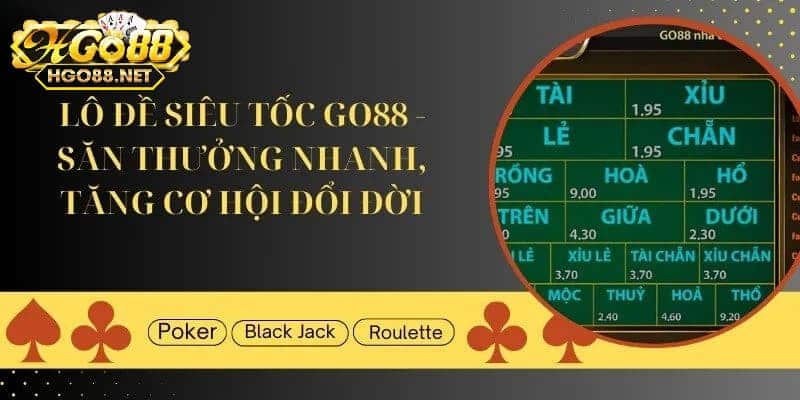 Tổng quan về trò chơi lô đề siêu tốc Go88