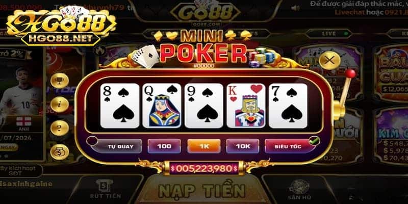 Hướng dẫn cách chơi Mini Poker Go88